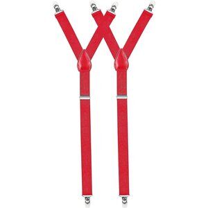 HOLD'EM Improved Shirt Stays Men Adjustable Elastic Y-style 1” Wide - Red